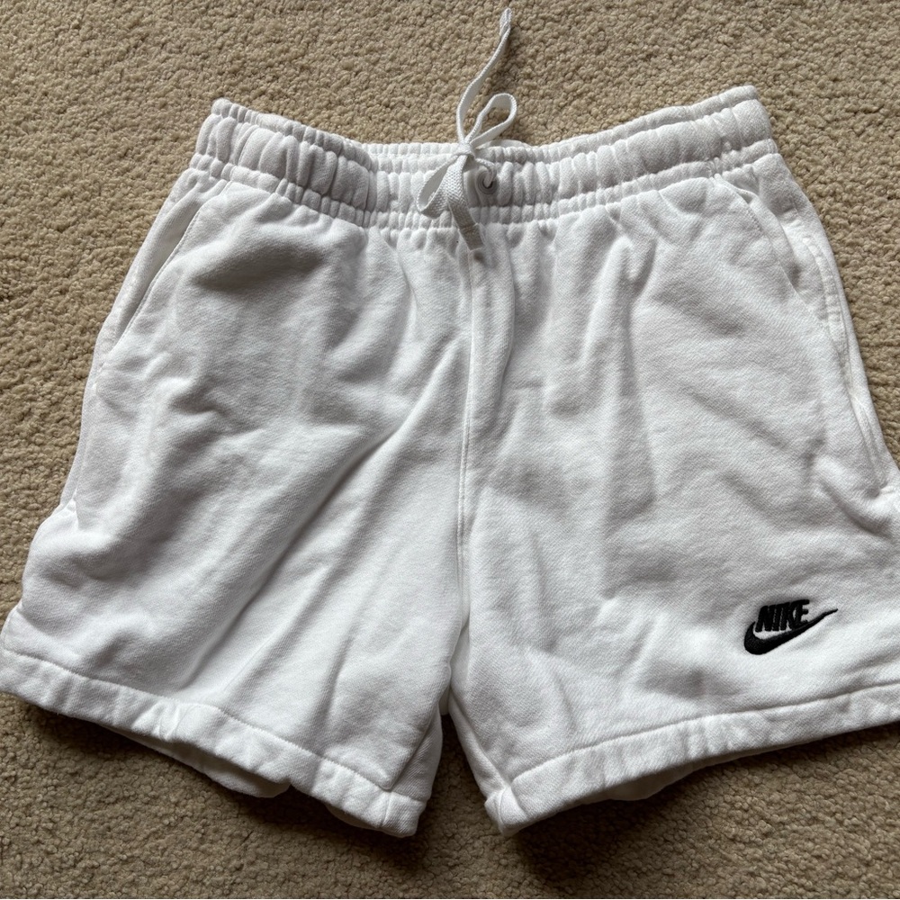 Nike Mens Athletic White Shorts